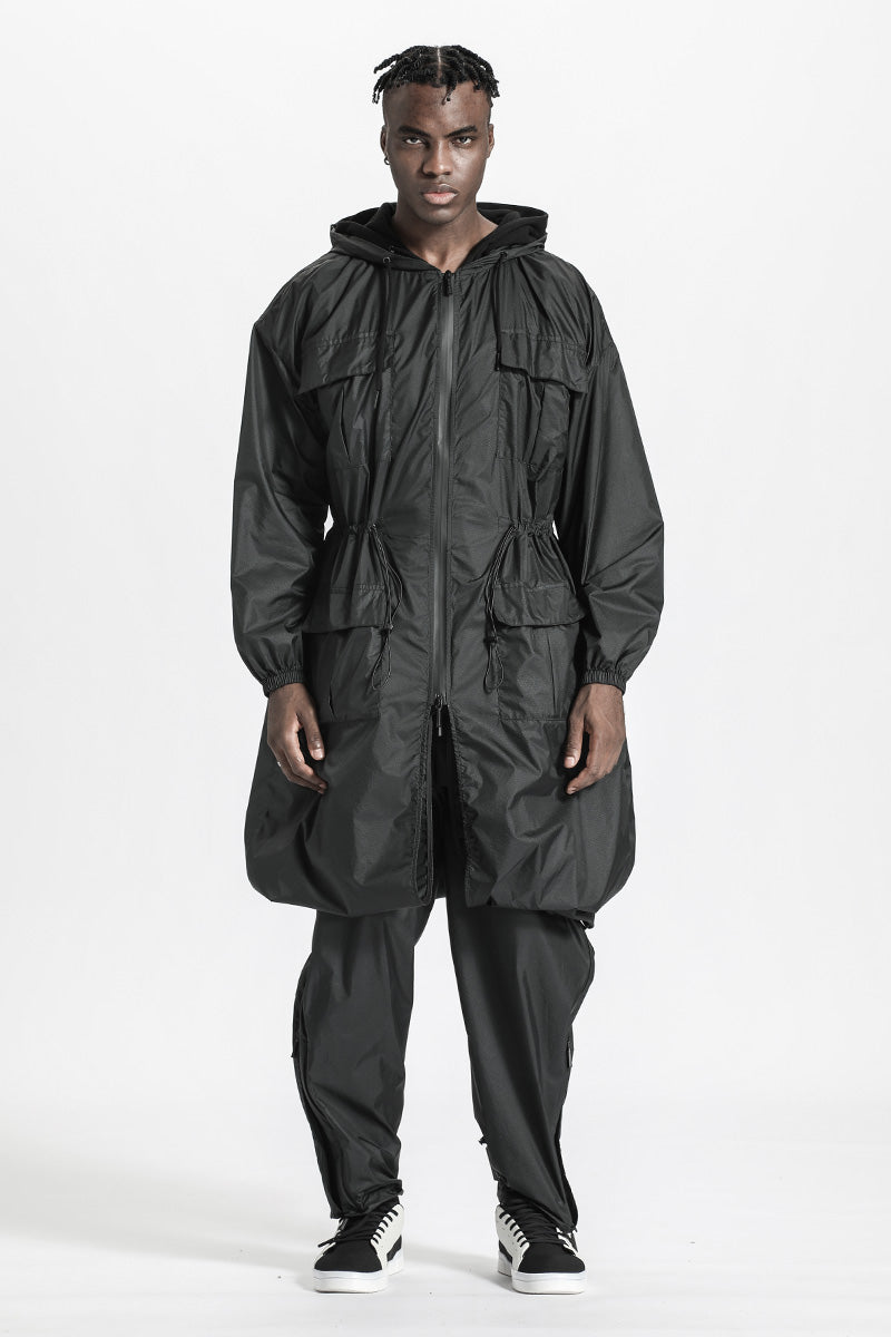 Futuristic Design Warrior Cargo Pants With Adjustable Drawstring For men