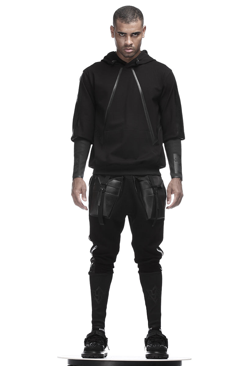Cyberpunk Aesthetic Warrior Hoodies & Sweatshirts With Ribbed Cuffs/Hem For men