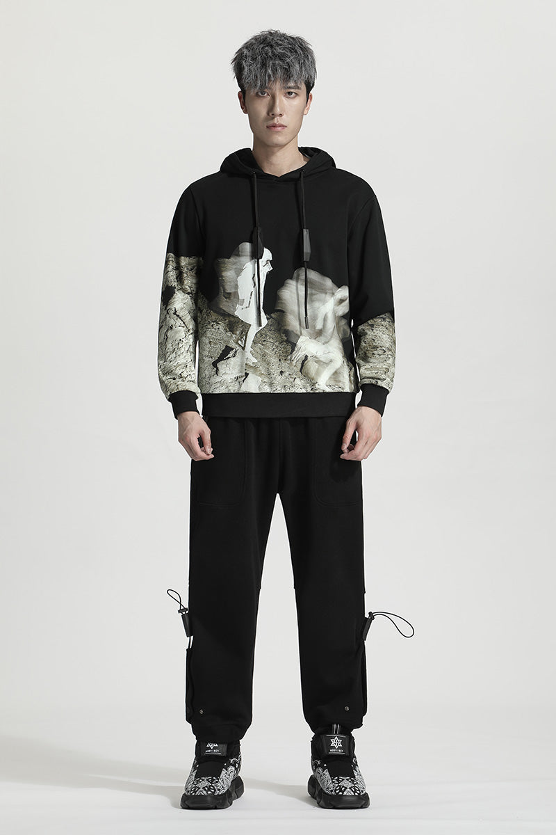 Avant-Garde Warrior Hoodies & Sweatshirts With Adjustable Drawstring For men