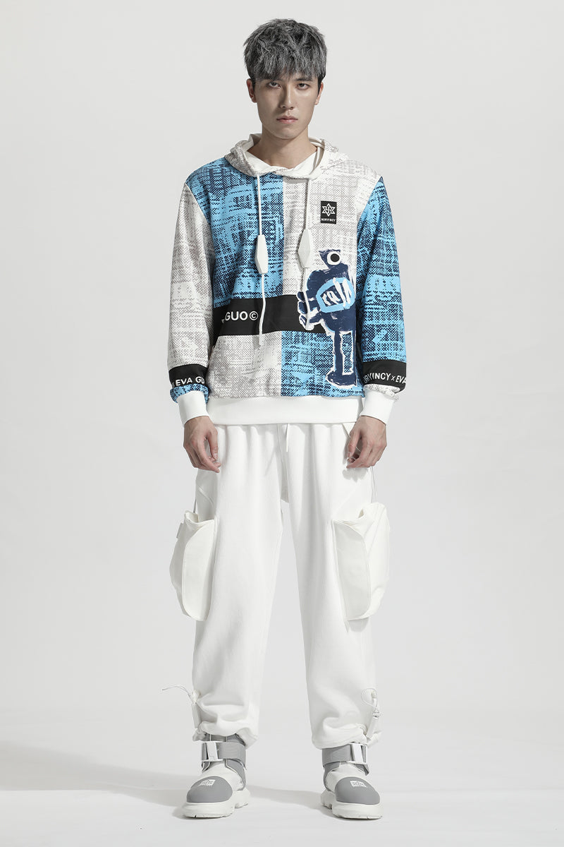 Avant-Garde Warrior Hoodies & Sweatshirts With Adjustable Drawstring For men