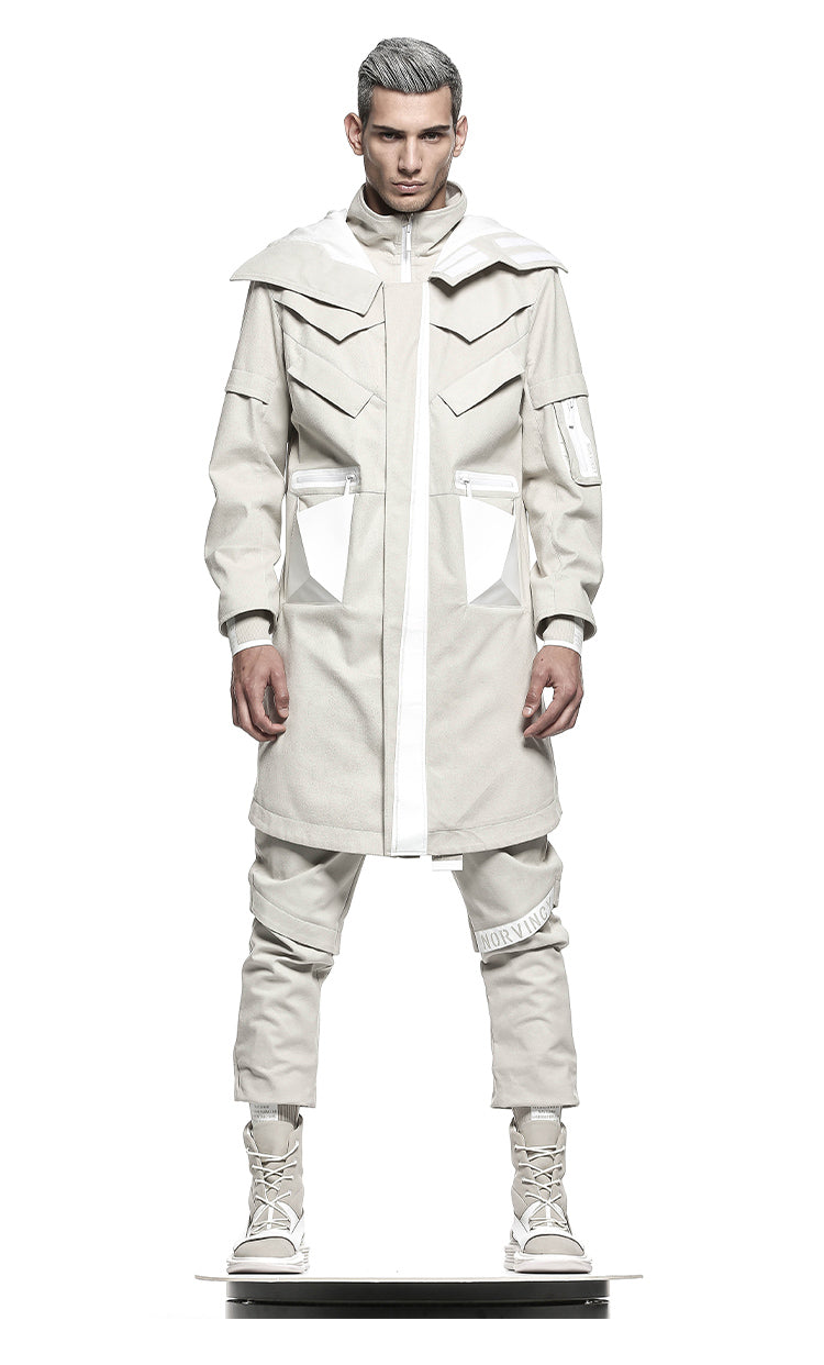 Longline Warrior Coats With Two-Way Zipper For men
