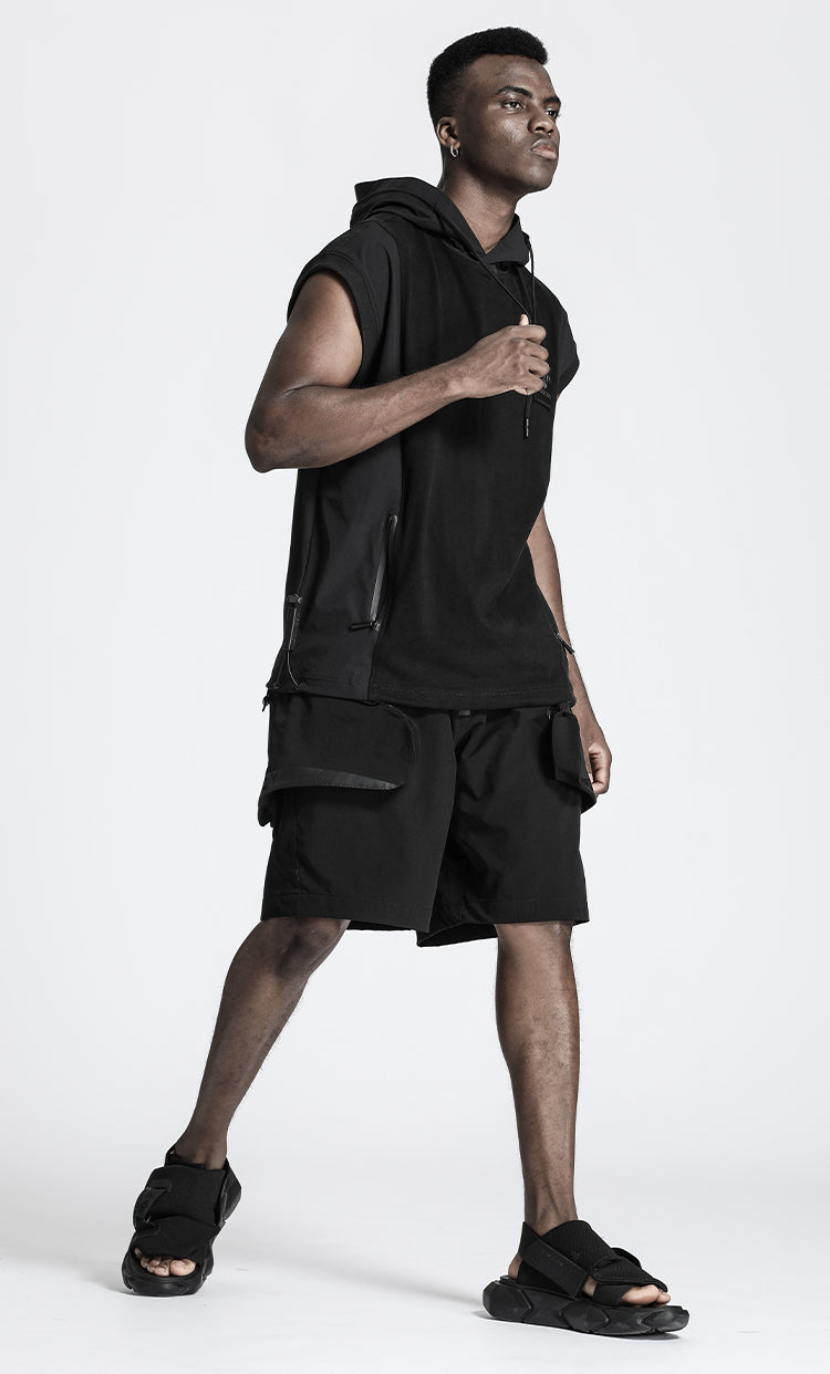 Utilitarian Warrior Shorts With Multi-Pocket Design For men