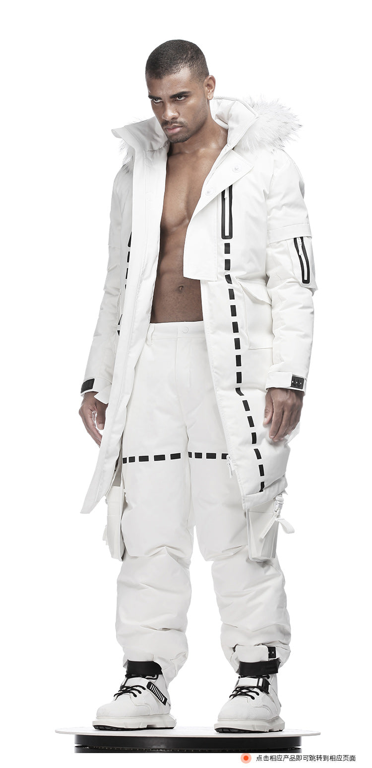 Loose/Relaxed Fit Warrior Down Pants With Multi-Pocket Design For men