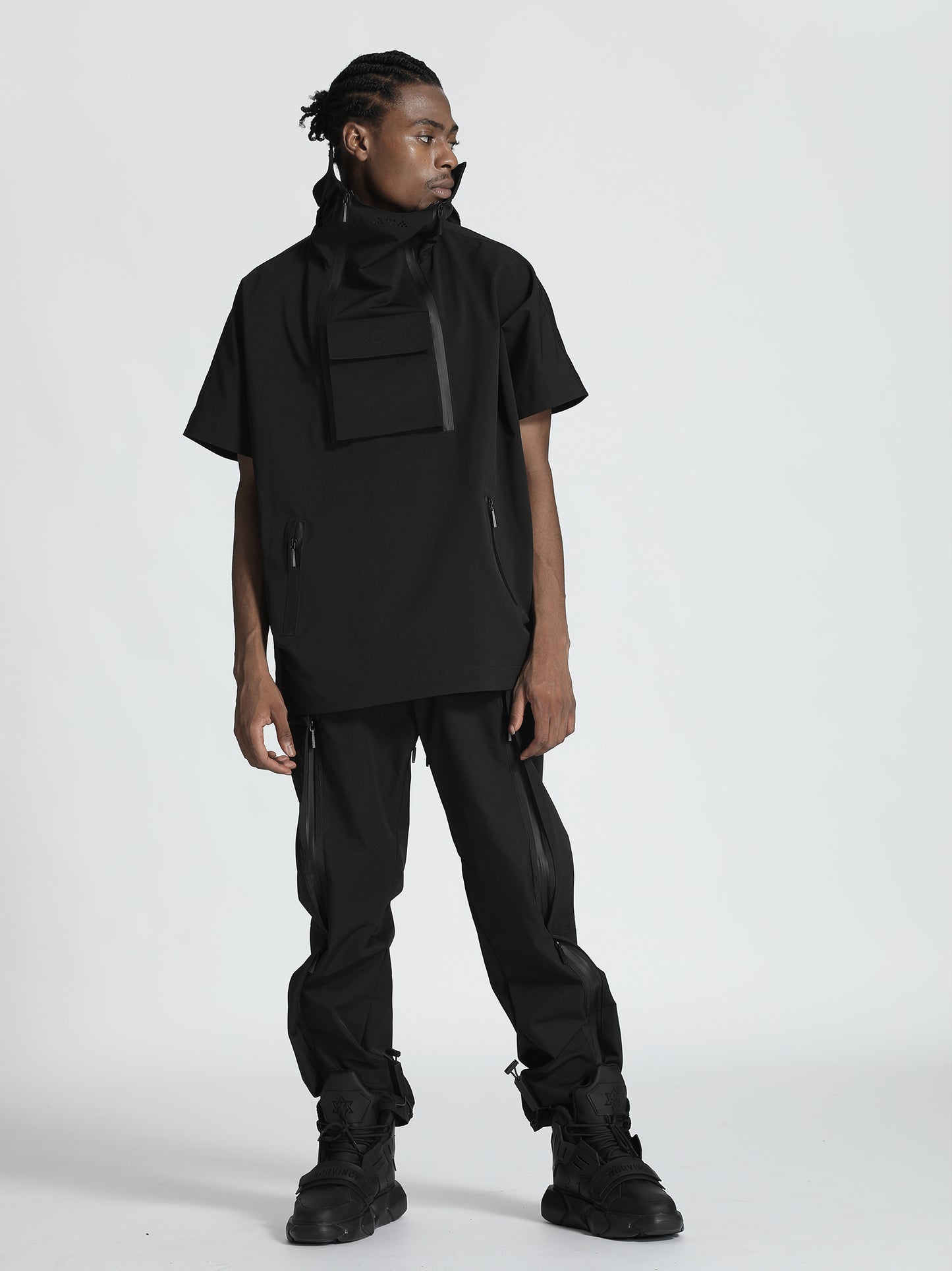 Loose/Relaxed Fit Warrior T-Shirts With Magnetic Buckles For men