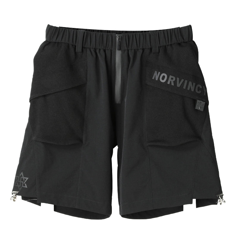 Futuristic Design Warrior Shorts With Multi-Pocket Design For men