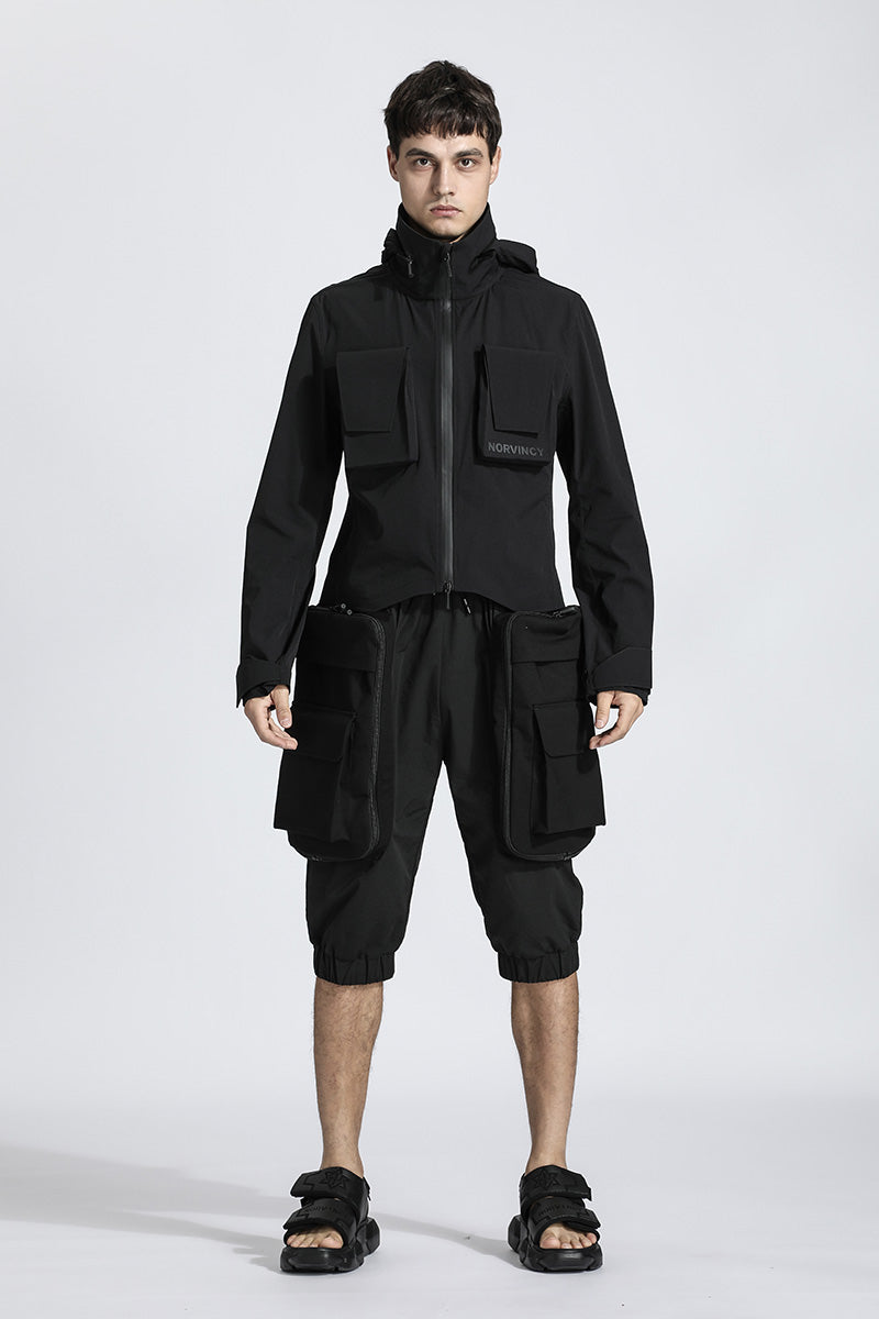 Utilitarian Warrior Jackets With Multi-Pocket Design For men