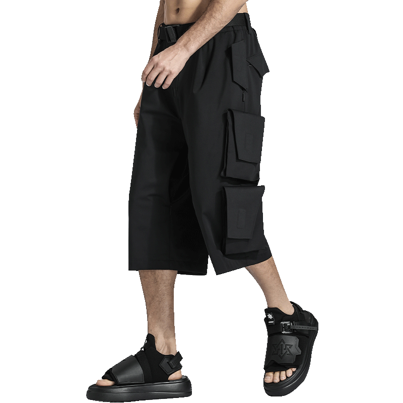 Utilitarian Warrior Shorts With Breathable Mesh For men