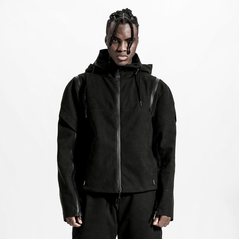 Cropped Length Warrior Jackets With Multi-Pocket Design For men