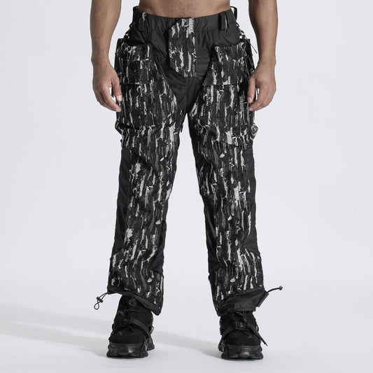 Patchwork panel Warrior joggers With Windproof For men