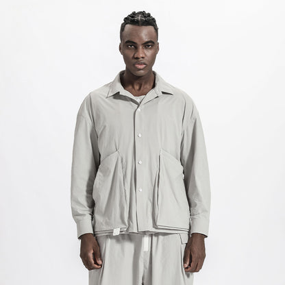 Utilitarian Warrior Shirts With Multi-Pocket Design For men