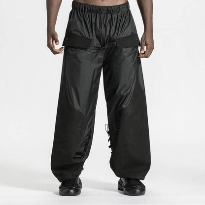 Patchwork panel Warrior joggers With Breathable Mesh For men