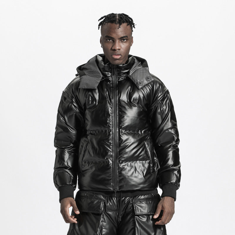 Cyberpunk Aesthetic Warrior Padded Jackets With Zip-Off Sleeves For men