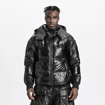Cyberpunk Aesthetic Warrior Padded Jackets With Zip-Off Sleeves For men