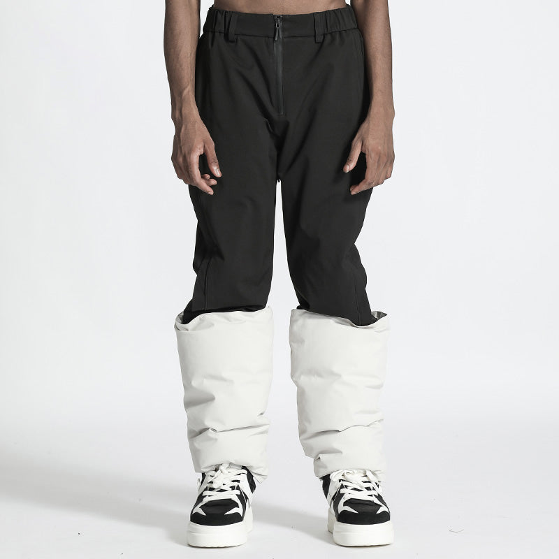 Patchwork panel Warrior Down Pants With Lightweight Insulation For men
