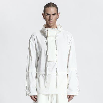 Cyberpunk Aesthetic Warrior Jackets With Adjustable Drawstring For men
