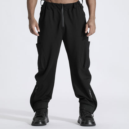 Patchwork panel Warrior joggers With Breathable Mesh For men