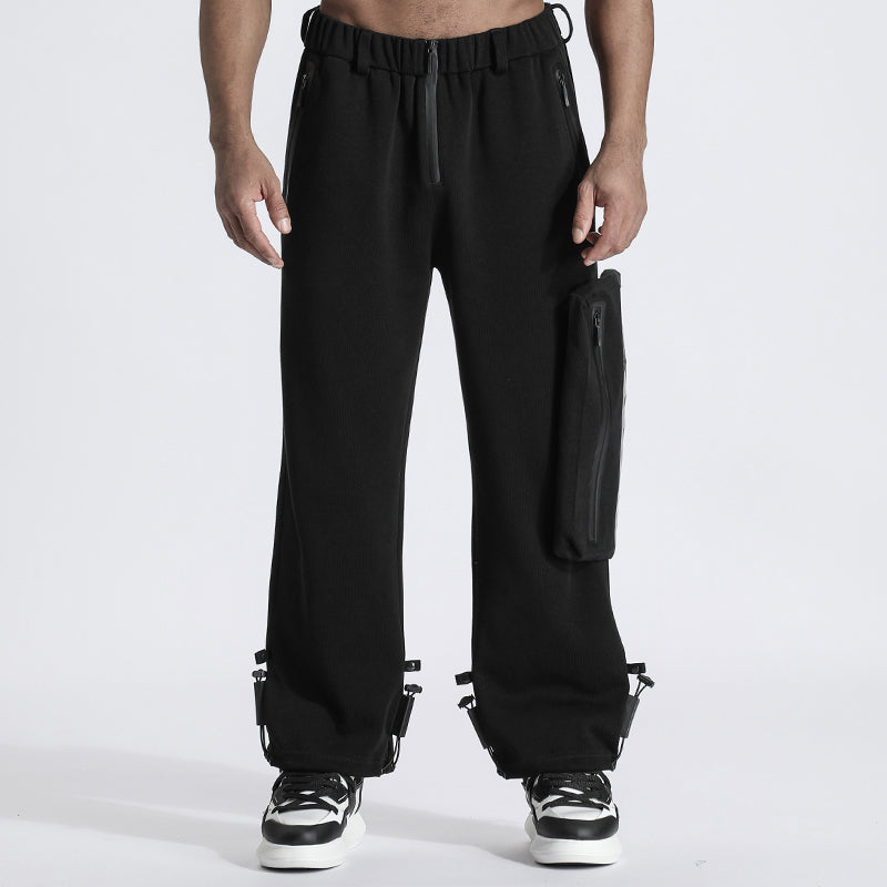 Asymmetric Cut Warrior Sweatpants With Elastic Waistband For men
