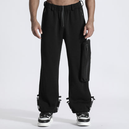 Asymmetric Cut Warrior Sweatpants With Elastic Waistband For men