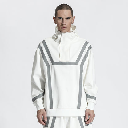 Futuristic Design Warrior Hoodies & Sweatshirts With Ribbed Cuffs/Hem For men