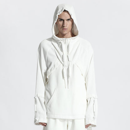 Futuristic Design Warrior Hoodies & Sweatshirts With Ribbed Cuffs/Hem For men