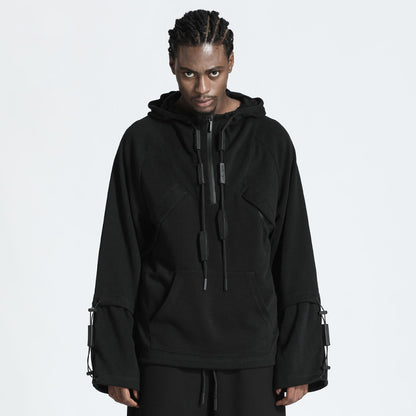 Futuristic Design Warrior Hoodies & Sweatshirts With Ribbed Cuffs/Hem For men