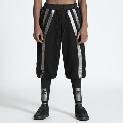 Techwear Style Warrior Sweatpants With Elastic Waistband For men