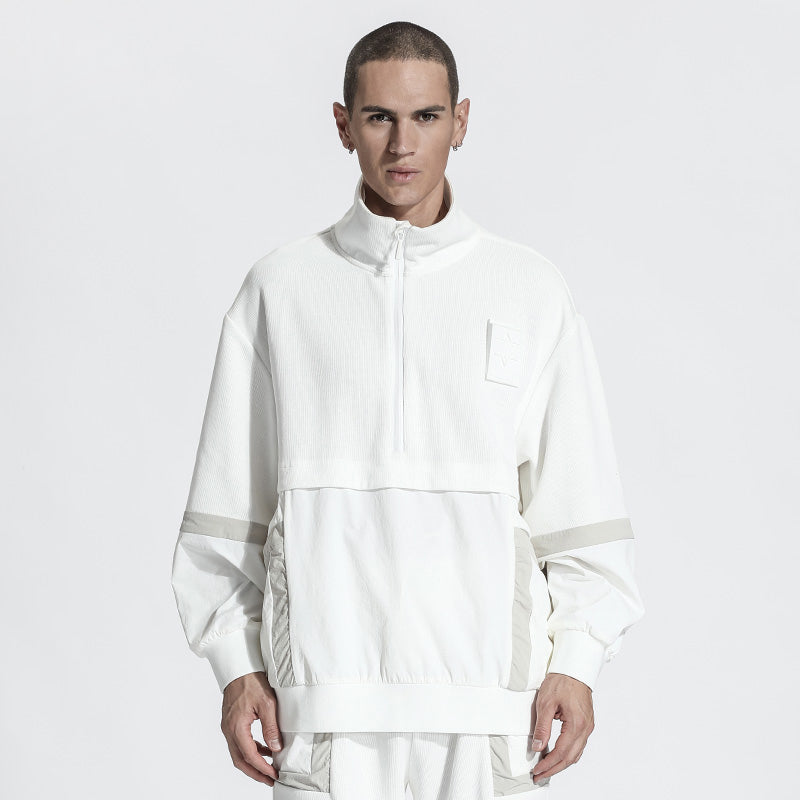 Futuristic Design Warrior Hoodies & Sweatshirts With Ribbed Cuffs/Hem For men