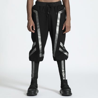 Techwear Style Warrior Sweatpants With Elastic Waistband For men