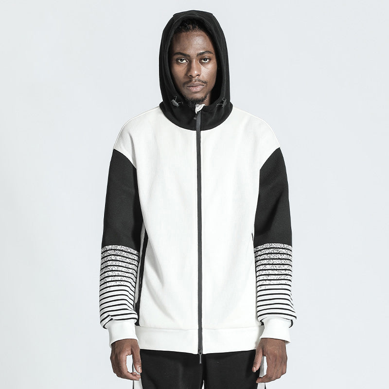 Futuristic Design Warrior Hoodies & Sweatshirts With Ribbed Cuffs/Hem For men