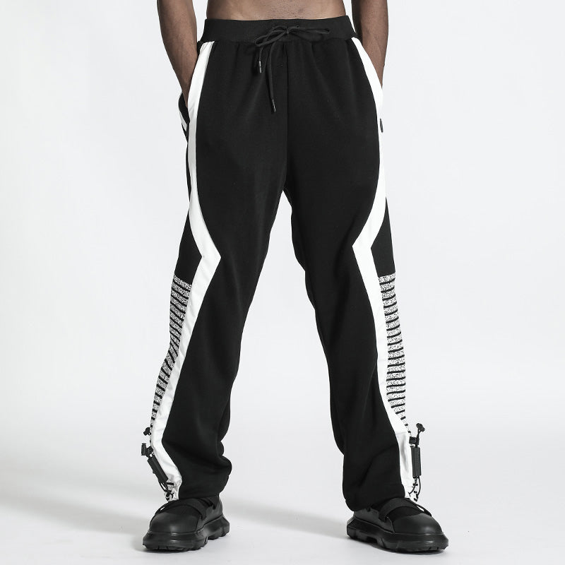 Techwear Style Warrior Sweatpants With Elastic Waistband For men