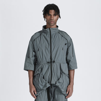 Cyberpunk Aesthetic Warrior Jackets With Multi-Pocket Design For men