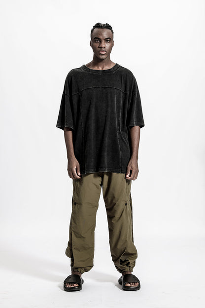 Patchwork panel Warrior joggers With Durable Ripstop For men