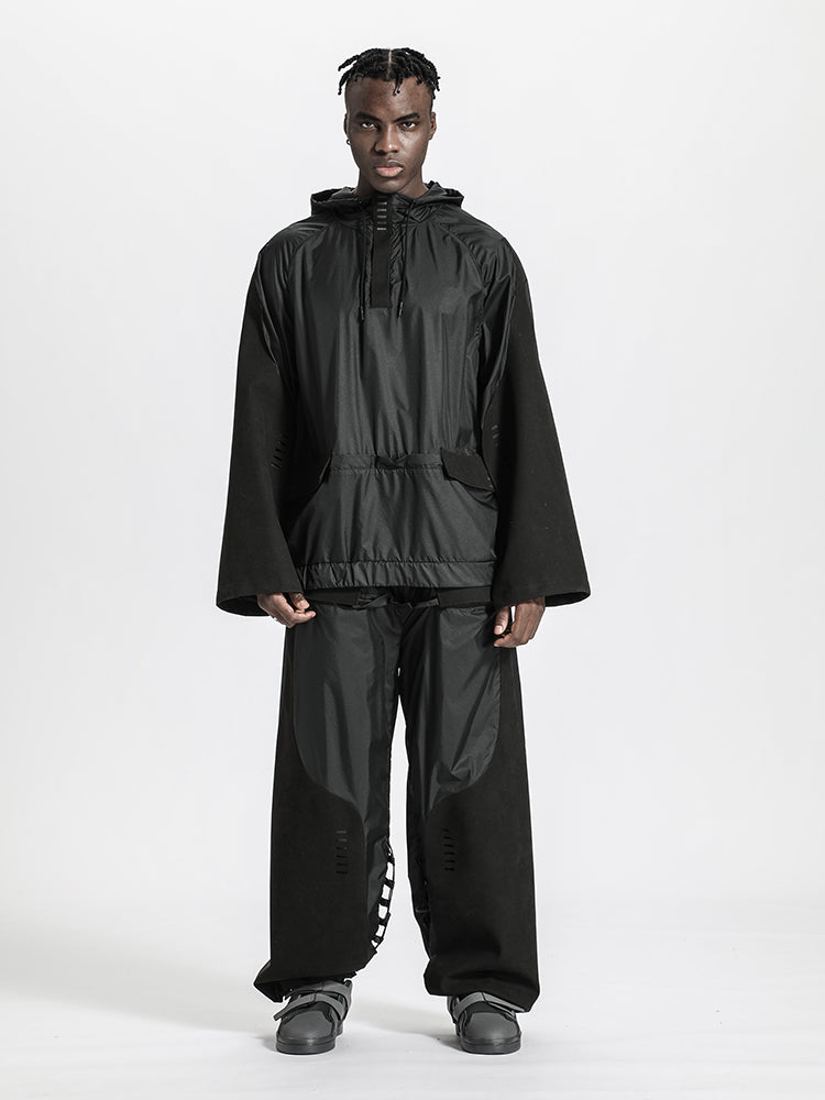Patchwork panel Warrior joggers With Breathable Mesh For men