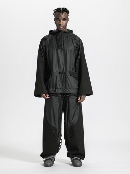 Patchwork panel Warrior joggers With Breathable Mesh For men
