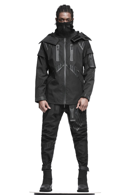 Futuristic Design Warrior Windbreakers With Multi-Pocket Design For men