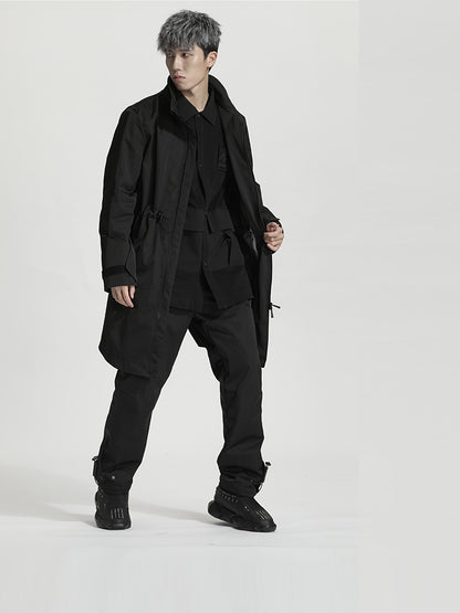 Longline Warrior Coats With Two-Way Zipper For men