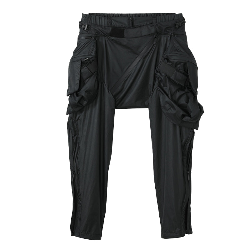 Futuristic Design Warrior Cargo Pants With Adjustable Drawstring For men