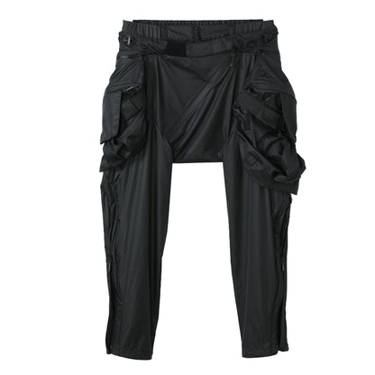 Futuristic Design Warrior Cargo Pants With Adjustable Drawstring For men