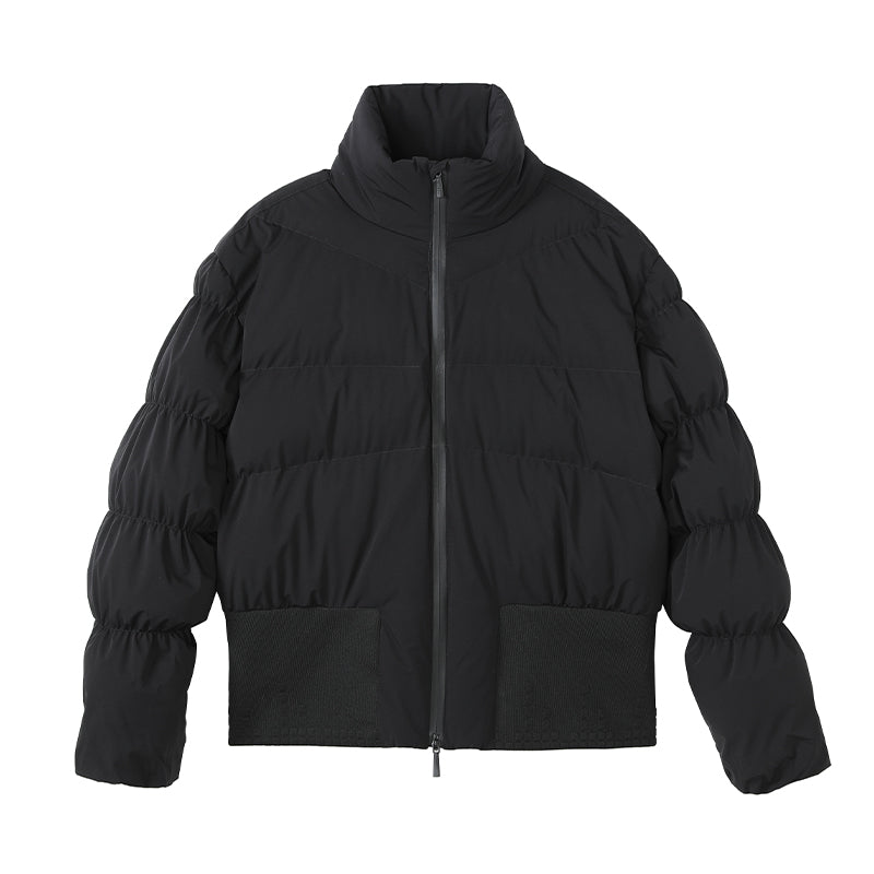 Cropped Length Warrior Padded Jackets With Two-Way Zipper For men