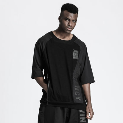 Patchwork panel Warrior T-Shirts With Durable Ripstop For men