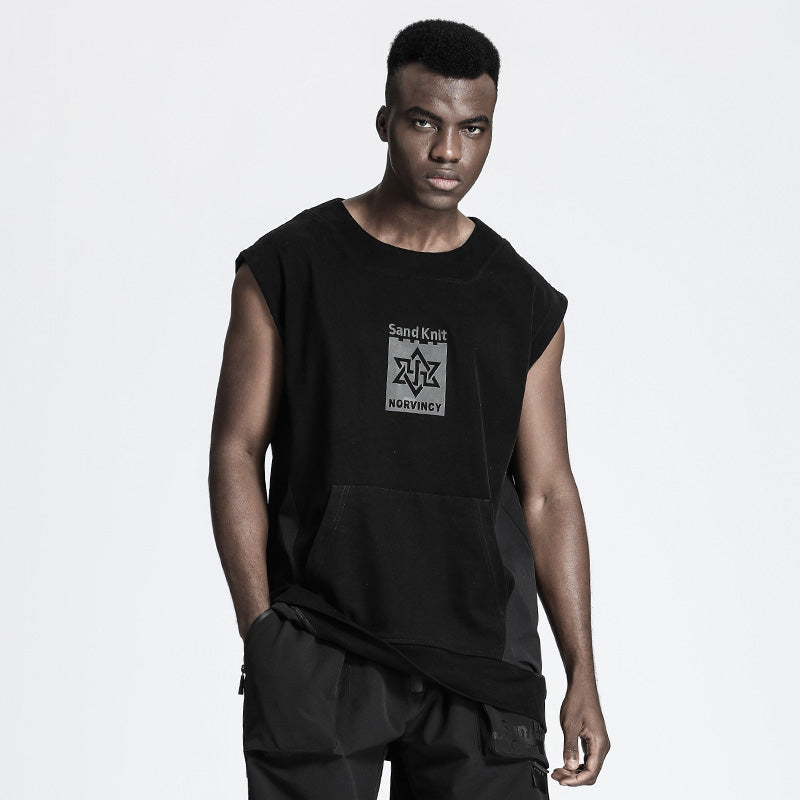 Patchwork panel Warrior Tank Tops (Sleeveless Tops) With Durable Ripstop For men