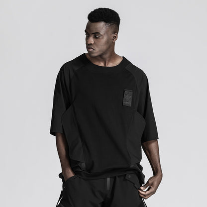 Patchwork panel Warrior T-Shirts With Durable Ripstop For men
