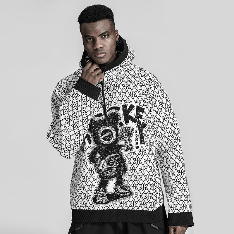 Avant-Garde Warrior Knitwear With Breathable Mesh For men