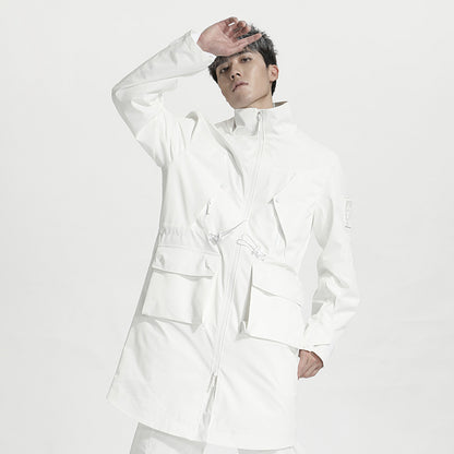 Longline Warrior Coats With Two-Way Zipper For men