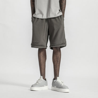 Minimalist Warrior Shorts With Elastic Waistband For men