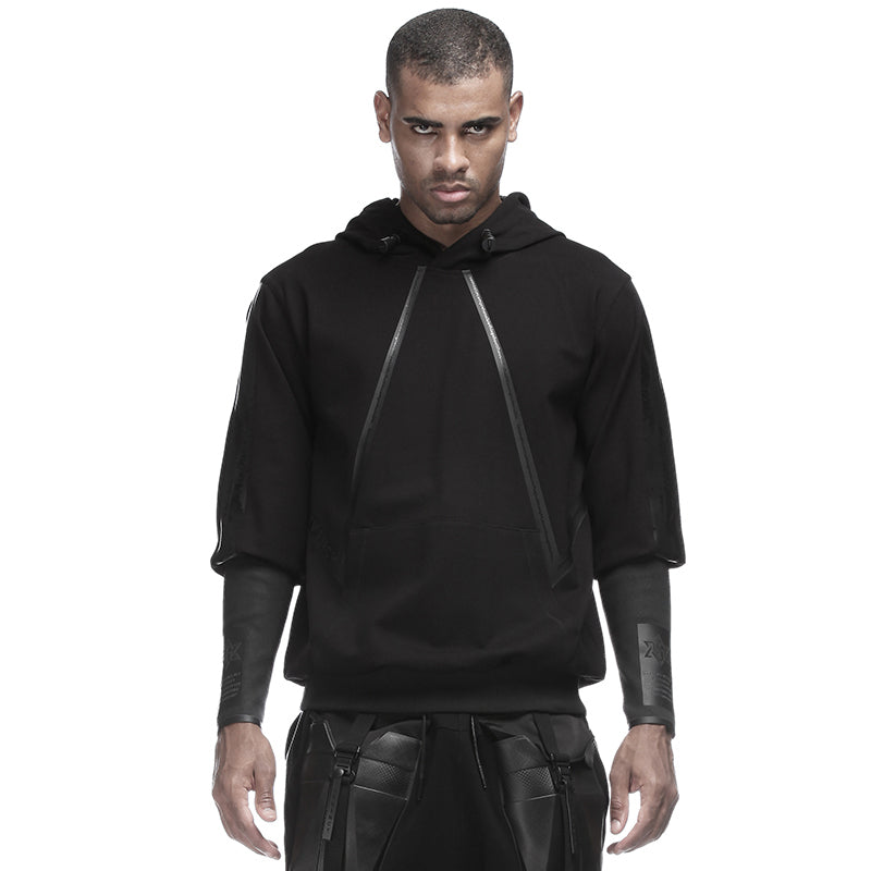 Cyberpunk Aesthetic Warrior Hoodies & Sweatshirts With Ribbed Cuffs/Hem For men