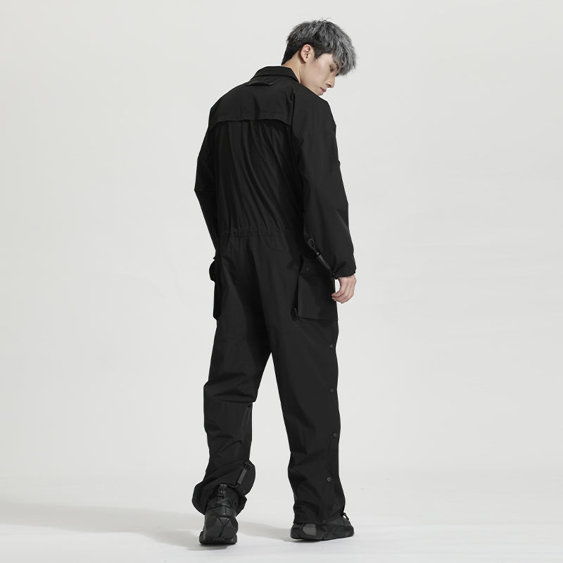 Utilitarian Warrior Jumpsuits With Multi-Pocket Design For men
