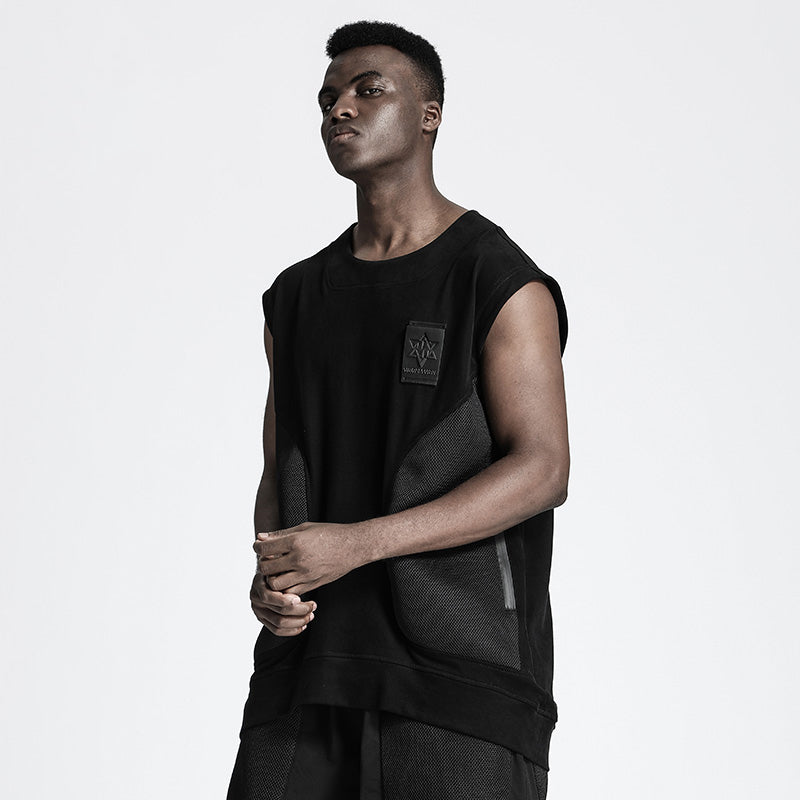 Patchwork panel Warrior Tank Tops (Sleeveless Tops) With Durable Ripstop For men