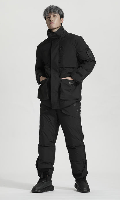 Loose/Relaxed Fit Warrior Down Pants With Elastic Waistband For men