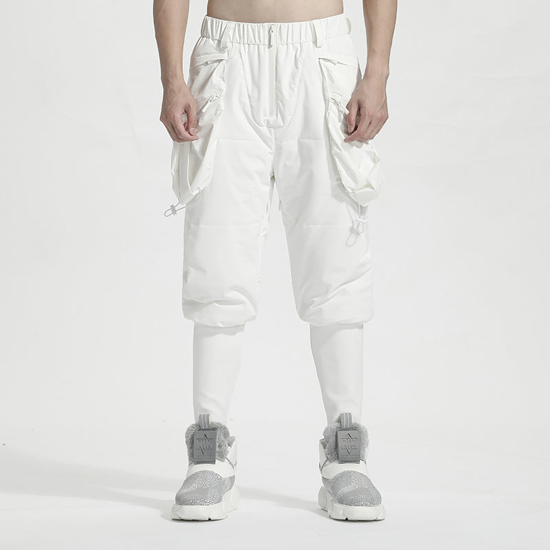 Streetwear Warrior Fleece / Cotton Pants With Elastic Waistband For men